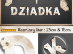 Piękny Napis Dekoracyjny Dzień Babci i Dziadka 🌺 Litery 15cm & 25cm