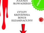 ,,Balladyna" Cytaty i krzyżówka! Motyw winy i kary! Idealna pomoc przed egzaminem i do pracy w grupach! Odpowiedzi!