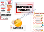 Pakiet WAKACJE - Gazetka - Te wakacje będą..., Gazetka - Bezpieczne wakacje, Lista zadań na wakacje