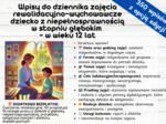 350 gotowych wpisów do dziennika, tematów zajęć rewalidacyjno-wychowawczych dla dzieci z głęboką niepełnosprawnością – w wieku 12 lat.