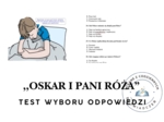 TEST WYBORU ODPOWIEDZI – „Oskar i pani Róża” (Éric-Emmanuel Schmitt)