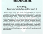 REDAGUJEMY PRZEMÓWIENIE. KROK DRUGI. ZESTAW CWICZEŃ DLA UCZNIÓW KLAS 5-6.