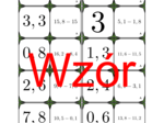 Domino - Odejmowanie liczb dziesiętnych | matematyka
