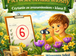 🌷 Pierwsze oznaki wiosny – czytanie ze zrozumieniem (klasa 5) | karta pracy + 15 zadań