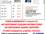 UCZEŃ SŁABOWIDZĄCY w klasach I-III. JAK DOSTOSOWAĆ DZIAŁANIA MATEMATYCZNE? JAK DOSTOSOWAĆ ZADANIA TEKSTOWE? Poradnik pedagogiczny, przykłady, ćwiczenia.