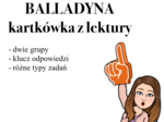 Balladyna - kartkówka z lektury