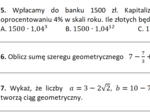 Sztafeta zadaniowa - ciąg geometryczny, procent składany, granica ciągu, szereg geometryczny