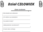 Materiały ćwiczeniowe: Dział Człowiek