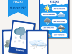 Pogoda FISZKI. Nauka Nazw Zjawisk Pogodowych po polsku. 9 Kart PDF