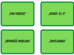 Lekturowe karty do gry - powtórka do egzaminu ósmoklasisty