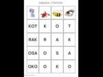 Zabawa literowa - nauka czytania