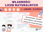 E8 Notatka z własnościami liczb naturalnych: dzielniki, wielokrotności, NWW, NWD, rozkład liczby na czynniki pierwsze.