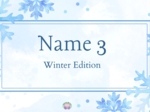 ❄️ Name 3 – Winter Edition: Fun Speaking Game for ESL Lessons ☃️zima, angielski, gra językowa, słownictwo zimowe, mówienie, zabawa, szkoła, uczniowie, komunikacja, aktywność, A1–B1, zimowe zajęcia, speaking game., winter, ESL speaking, winter vocabulary,