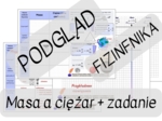 Karta pracy - notatka graficzna - Masa a ciężar - siłą ciężkości + zadanie - fizyka