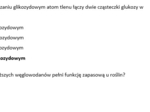 Test- Chemizm życia. Składniki organiczne- węglowodany (poziom rozszerzony)
