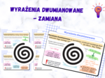 Wyrażenia dwumianowane - plakat + wklejki