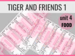 Tiger and Friends 1 unit 4 FOOD - zakładki do książki
