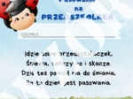 Dyplom pasowanie na przedszkolaka motyw biedronka