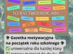 TO JEST TWÓJ ROK, ABY... 🌟 - gotowa gazetka motywacyjna na początek roku