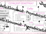 Sketchnotka - notatka „Czym jest genetyka?” wykonana w power point do edycji. Biologia 8; „GENETYKA”