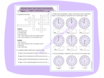 Rodzaje kątów, kąty między wskazówkami zegara - karta pracy/kartkówka.