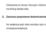 Kartkówka/karta pracy CIŚNIENIE