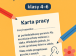 ✨ „Na dobry początek tygodnia” – czytanie ze zrozumieniem ✍️ (karta pracy, kl. 4–6)