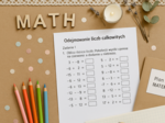 Karta pracy: Liczby całkowite – ćwiczenia z odejmowania