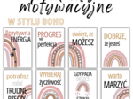 Zestaw plakatów motywacyjnych w stylu boho