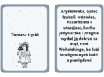 Fiszki, bohaterowie "Lalki", 15 kart postaci + opisy, pdf