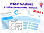 Stacje zadaniowe – WYRAŻENIA DWUMIANOWANE klasa 4