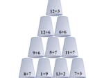 Matematyczne kubki (dodawanie i odejmowanie) – gra matematyczna