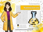 Klasa 7. Chemia. Wartościowość. Kolorowanka chemiczna. Nonogram. Karta pracy. Zadanie.