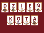 DZIEŃ KOTA – girlanda – napis – 2 wersje – gazetka