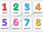 Muzycy - Jak nazywają się zespoły składające się z określonej liczby osób? Fiszki