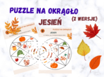 JESIENNE OBRAZKI - puzzle na okrągło w 2 wersjach