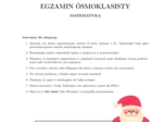Arkusz egzaminacyjny E8 - matematyka - wersja mikołajkowo-świąteczna "Misja Laponia" 2025