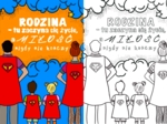 Dzień Rodziny no.1- plakat/kolorowanka a4 i xl 9 części