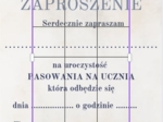 Zaproszenie na ślubowanie