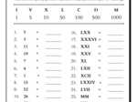 Liczby Rzymskie - karta pracy (Rzymski system zapisywana liczb)