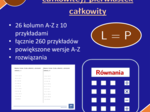 Równania liniowe (liczby całkowite), pierwiastek całkowity | matematyka, algebra | 26 kolumn