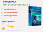 TEST z lektury Świtezianka - pytania zamknięte, pytania otwarte, klucz odpowiedzi 🖊️