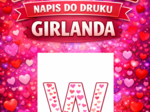 Girlanda WALENTYNKI – napis do druku (PDF, 10 liter)