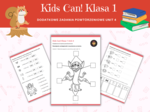 Kids Can 1 Unit 4 Body Parts Karty Pracy Dodatkowe zadania utrwalające Powtórzenie Klasa Pierwsza Części ciała  Zadania Słuchanie Czytanie Mówienie Pisanie