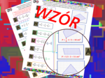 (klasa 6 klasa 7 klasa 8) Kolejność działań na ułamkach zwykłych i pola figur z hasłem.