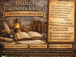 📚 Analiza fragmentu lektury – kartkówka egzaminacyjna | powtórka przed egzaminem ósmoklasisty (15 zadań)