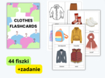 CLOTHING FLASHCARDS, FISZKI UBRANIOWE, PO ANGIELSKU