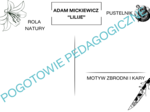 Adam Mickiewicz "Lilije" - notatka graficzna