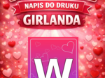 Girlanda WALENTYNKI – napis do druku (PDF, 10 liter)
