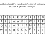 Wykreślanka - o czym będziemy uczyć się klasie 6 - BIOLOGIA